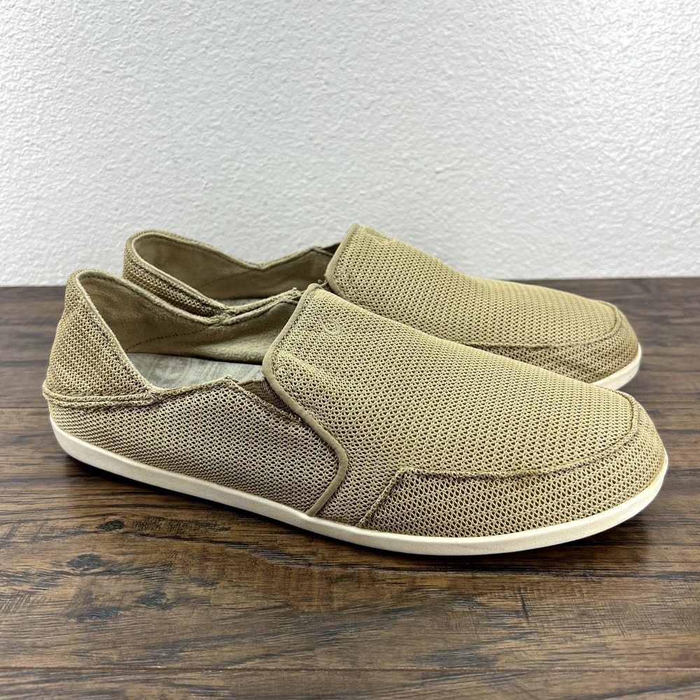 Olukai Womens Shoes Size 9.5 Wailua Mesh Tan Comfort Flats Slip On - Picture 4 of 10